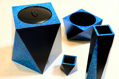 3Dプリンタ茶道具への彩輝光加工